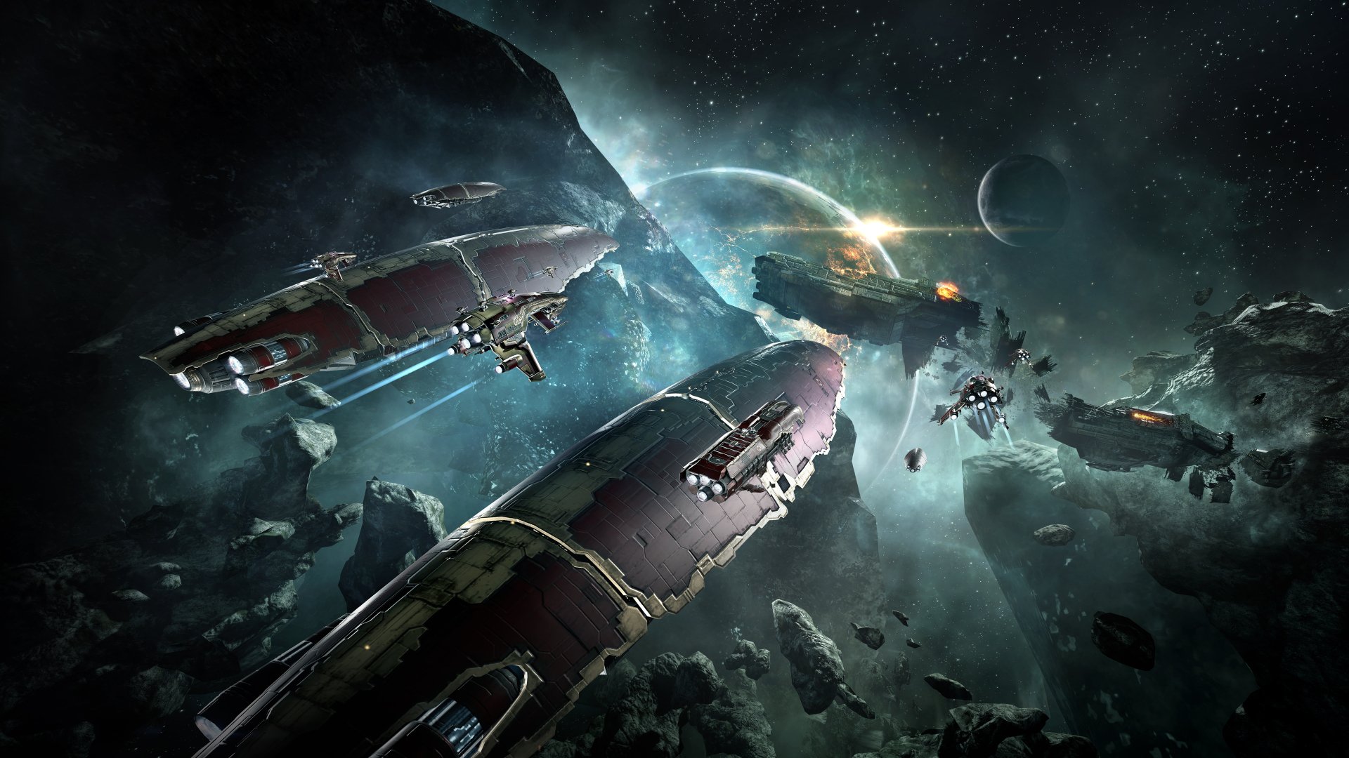 EVE Online Space Battle HD Wallpaper