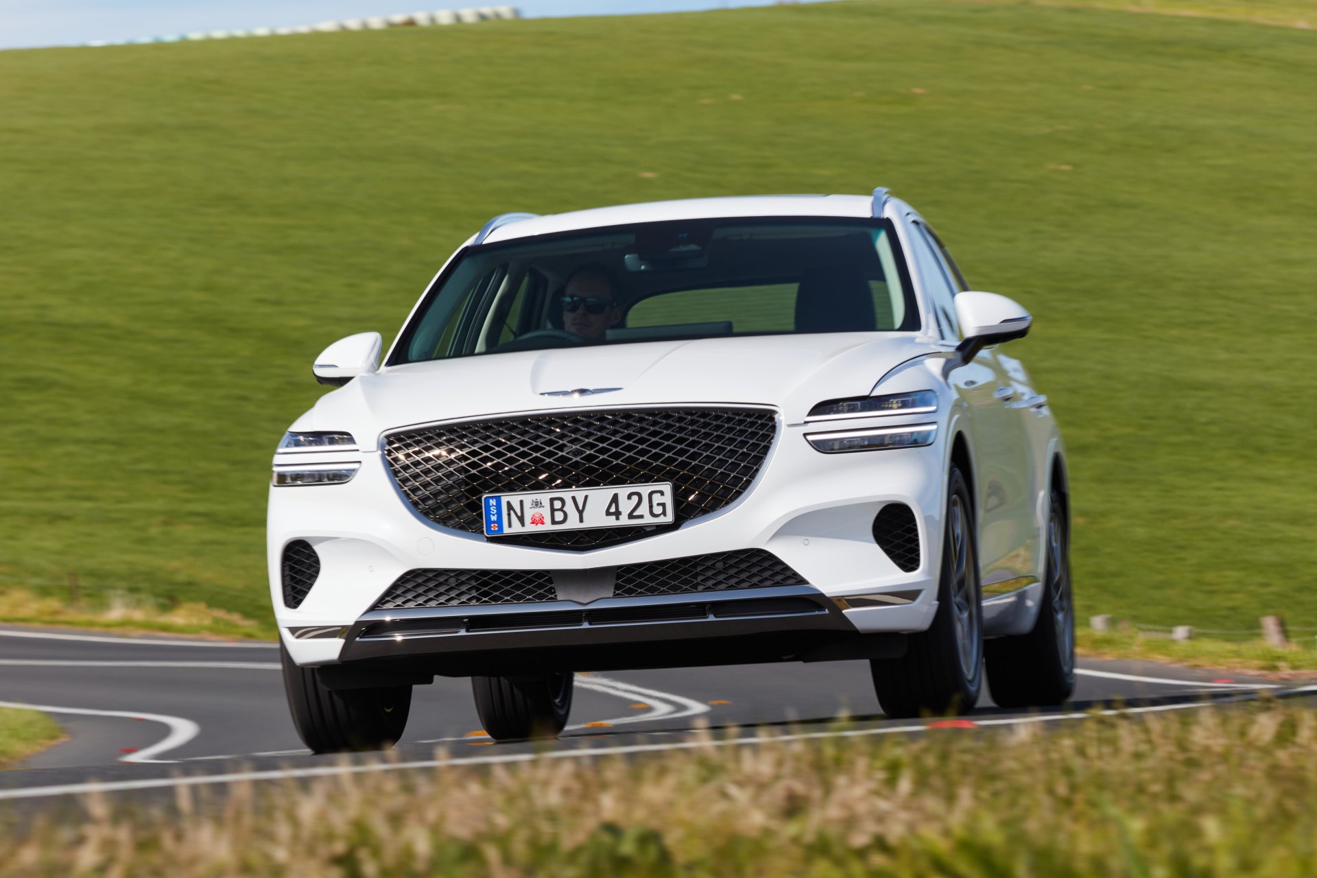 Download SUV Vehicle Genesis GV70 8k Ultra HD Wallpaper