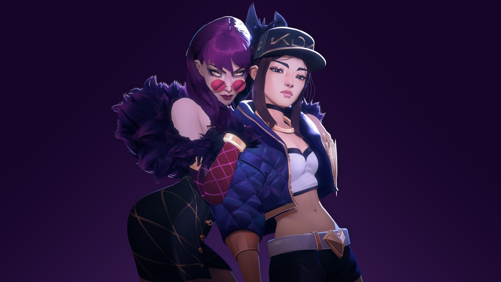 K/DA Nightfall: Akali & Evelynn — 4K League of Legends Wallpaper ...