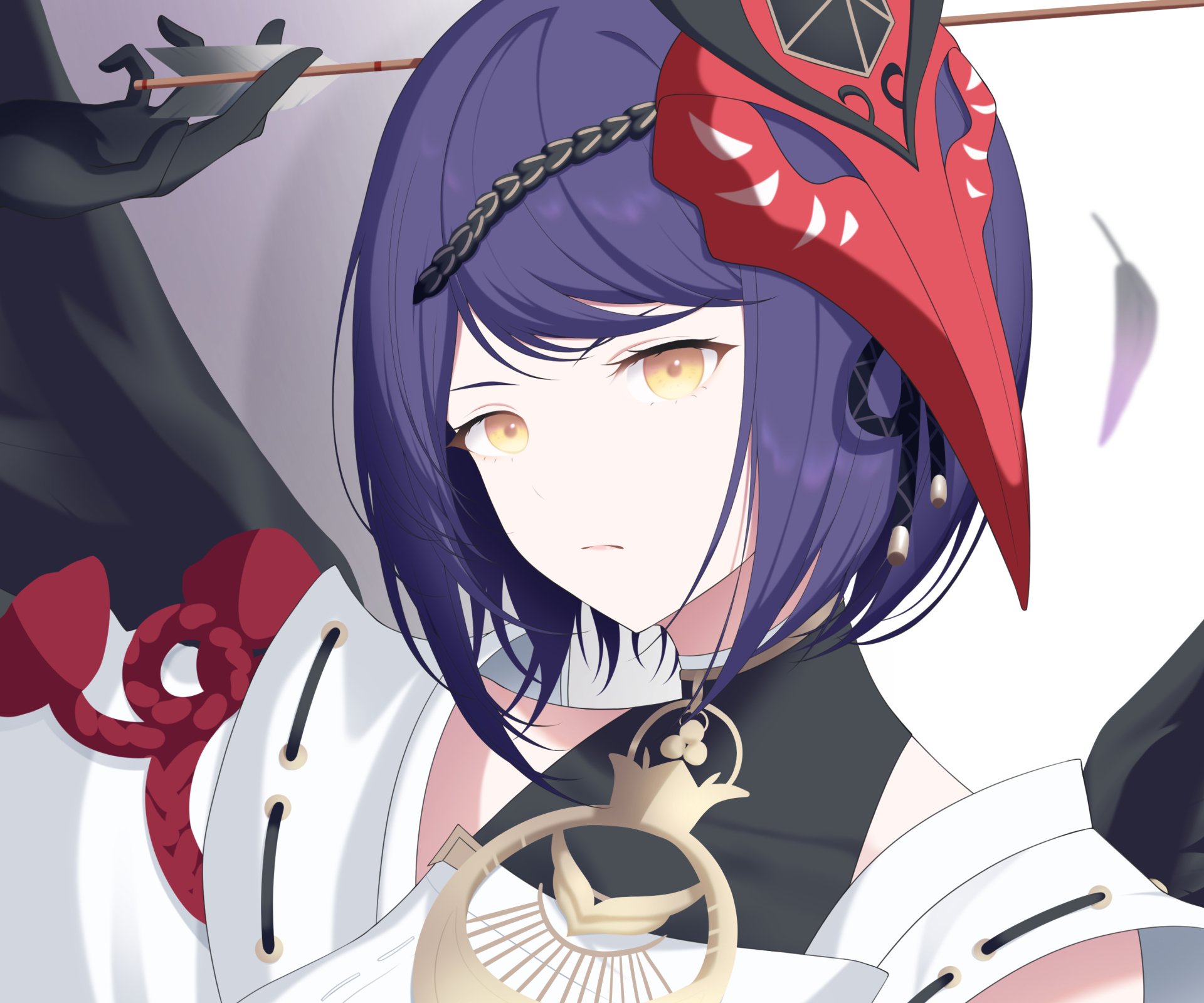 Download Kujou Sara Video Game Genshin Impact HD Wallpaper by キカタ