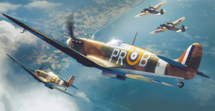 warplane military Supermarine Spitfire HD Desktop Wallpaper | Background Image