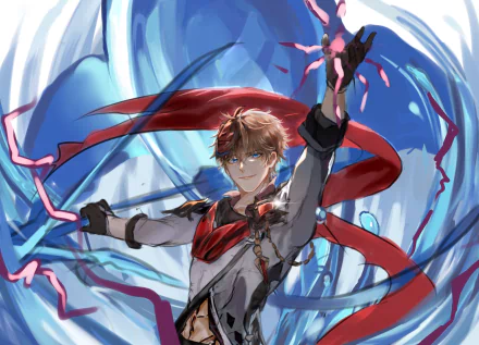 Tartaglia Childe (Genshin Impact) video game Genshin Impact HD Desktop Wallpaper | Background Image