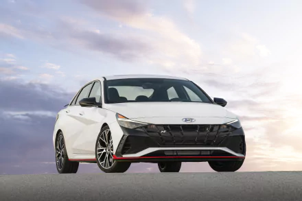  2022 White Hyundai Elantra N (CN7)