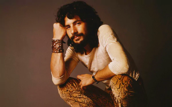HD desktop wallpaper featuring a portrait of a bearded man in a relaxed pose with a vintage aesthetic.