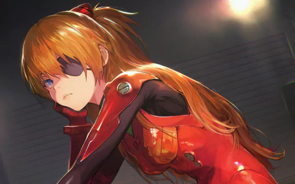 eye patch Asuka Langley Sohryu Anime Neon Genesis Evangelion HD Desktop Wallpaper | Background Image