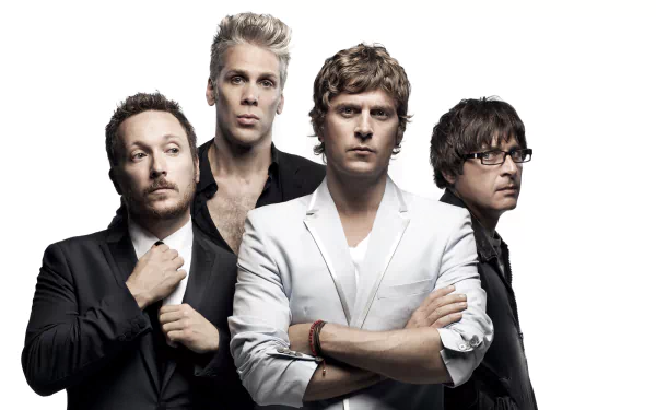 HD desktop wallpaper featuring the band Matchbox Twenty posed against a light background.