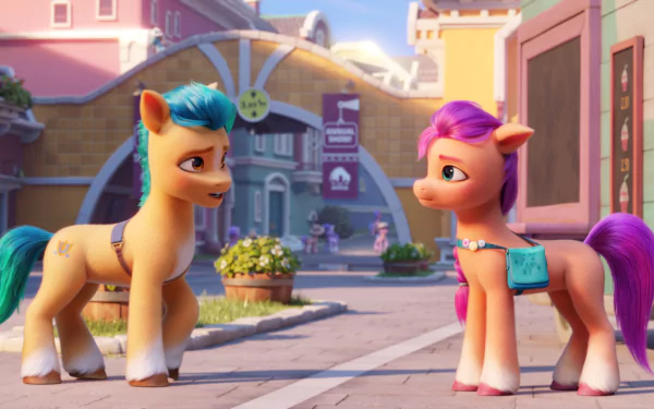 Hitch Trailblazer Sunny Starscout movie My Little Pony: A New Generation HD Desktop Wallpaper | Background Image