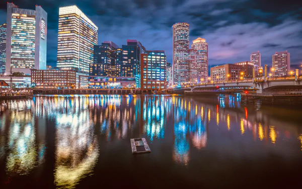 city night building man made Boston HD Desktop Wallpaper | Background Image