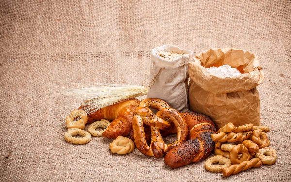 viennoiserie still life croissant flour food baking HD Desktop Wallpaper | Background Image