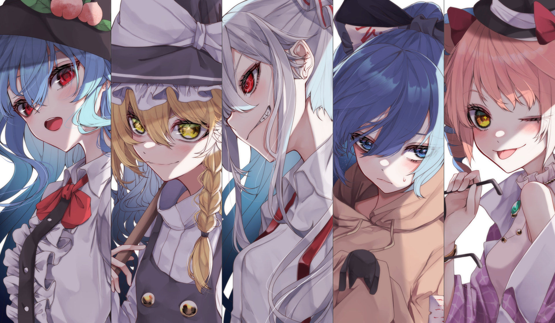 Download Joon Yorigami Shion Yorigami Fujiwara No Mokou Marisa Kirisame Tenshi Hinanawi Anime Touhou HD Wallpaper by つね