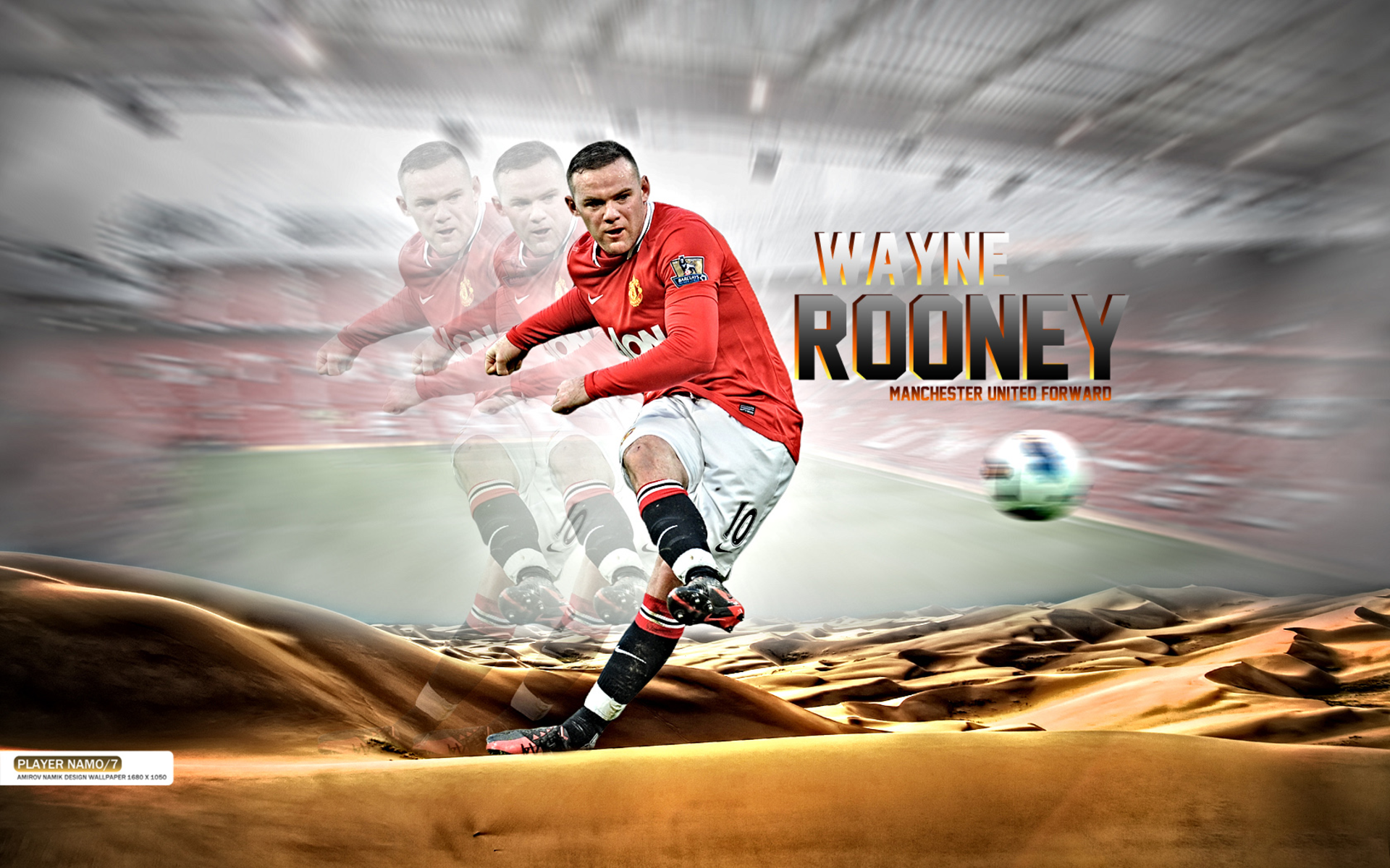 Download Manchester United F.C. Wayne Rooney Sports  HD Wallpaper by Namik Amirov