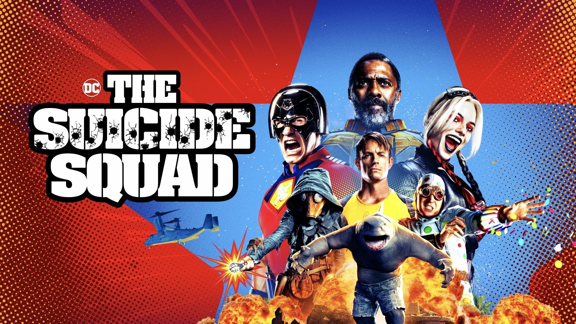 Download King Shark (DC Comics) Peacemaker (DC Comics) John Cena Bloodsport (DC Comics) Idris Elba David Dastmalchian Polka-Dot Man Ratcatcher 2 (Dc Comics) Daniela Melchior Rick Flag Joel Kinnaman Harley Quinn Margot Robbie Movie The Suicide Squad 4k Ultra HD Wallpaper