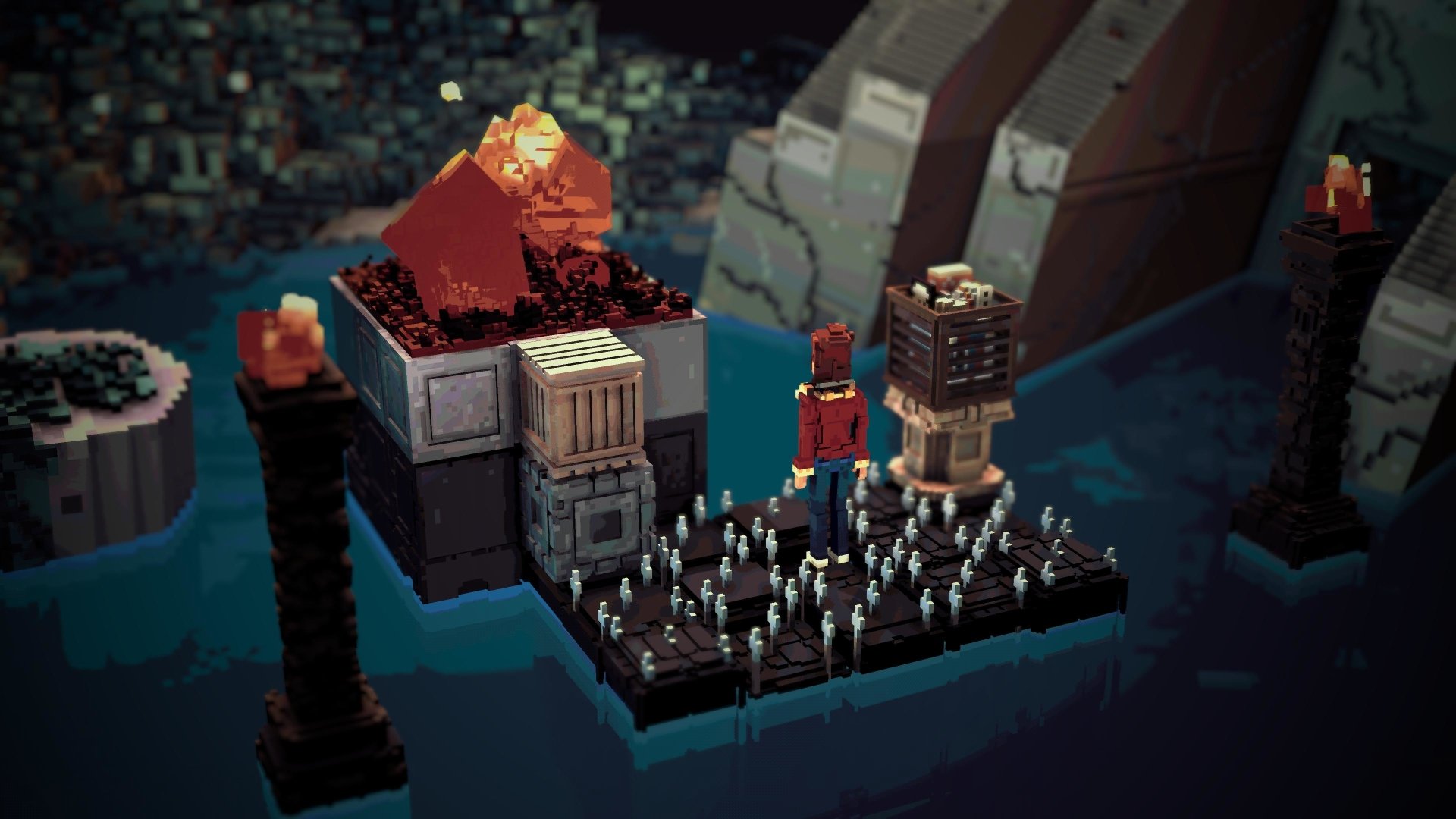 Download Video Game Bonfire Peaks 4k Ultra HD Wallpaper