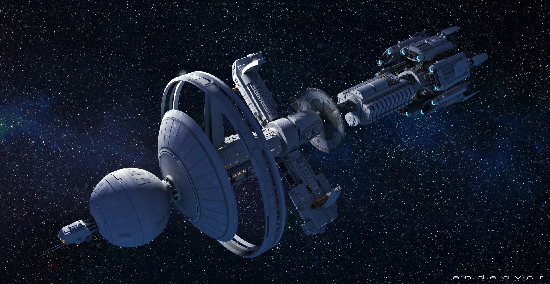 Download Sci Fi Spaceship HD Wallpaper by Eddie Del Rio