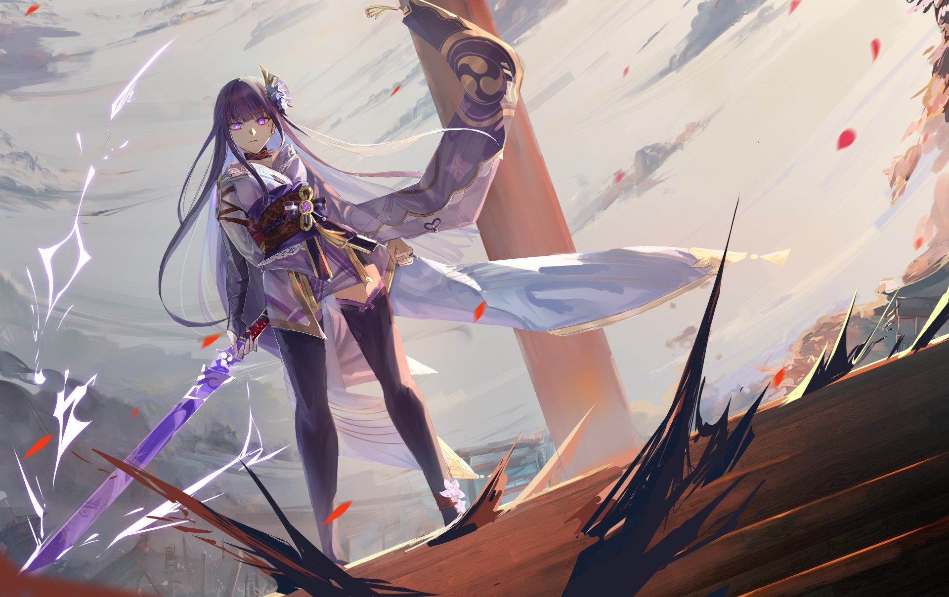 Download Baal Raiden Shogun (Genshin Impact) Video Game Genshin Impact HD Wallpaper by SHore