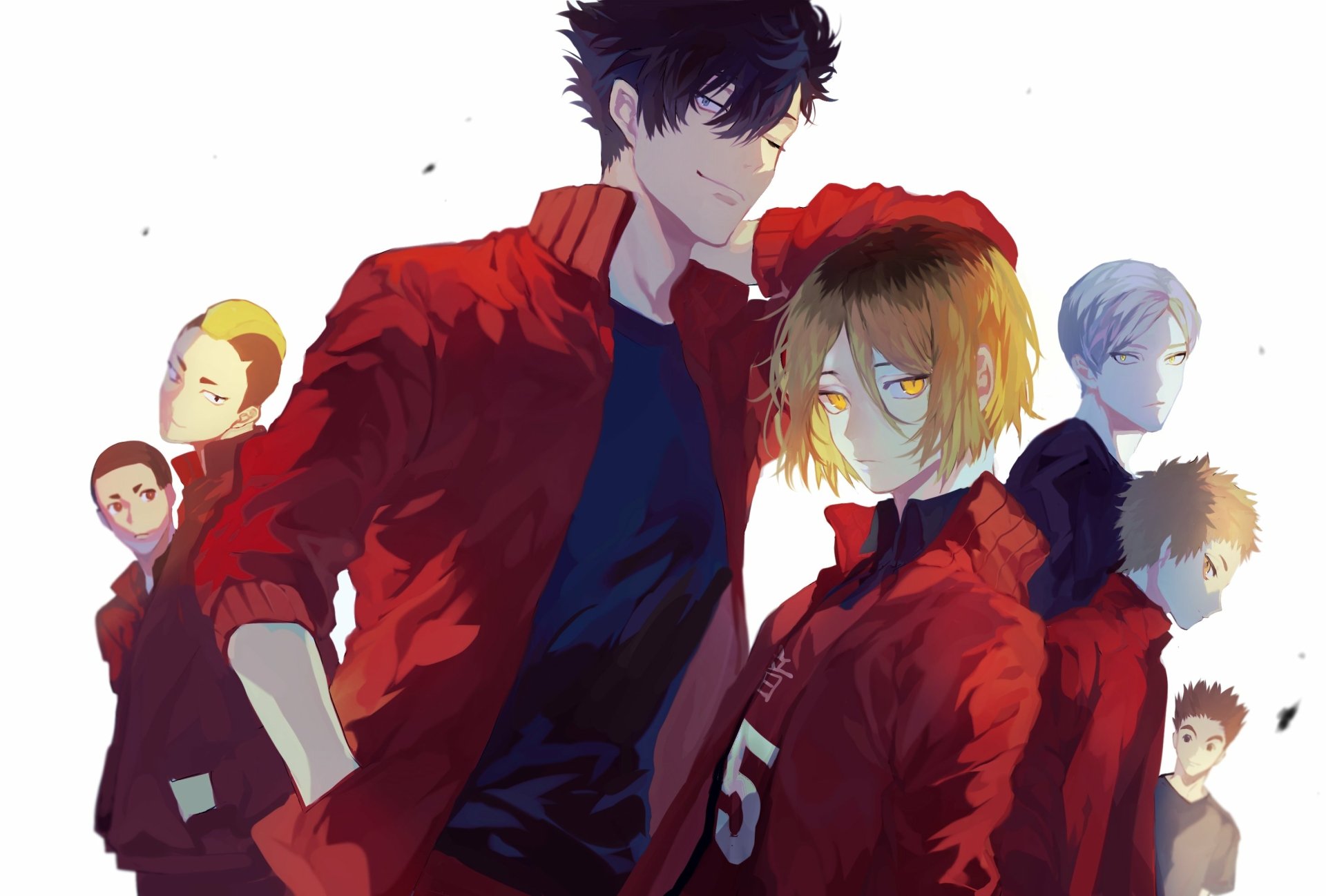 Download Nekoma High Taketora Yamamoto Morisuke Yaku Tetsurō Kuroo Kenma Kozume Nobuyuki Kai Sō Inuoka Lev Haiba Anime Haikyū!! HD Wallpaper