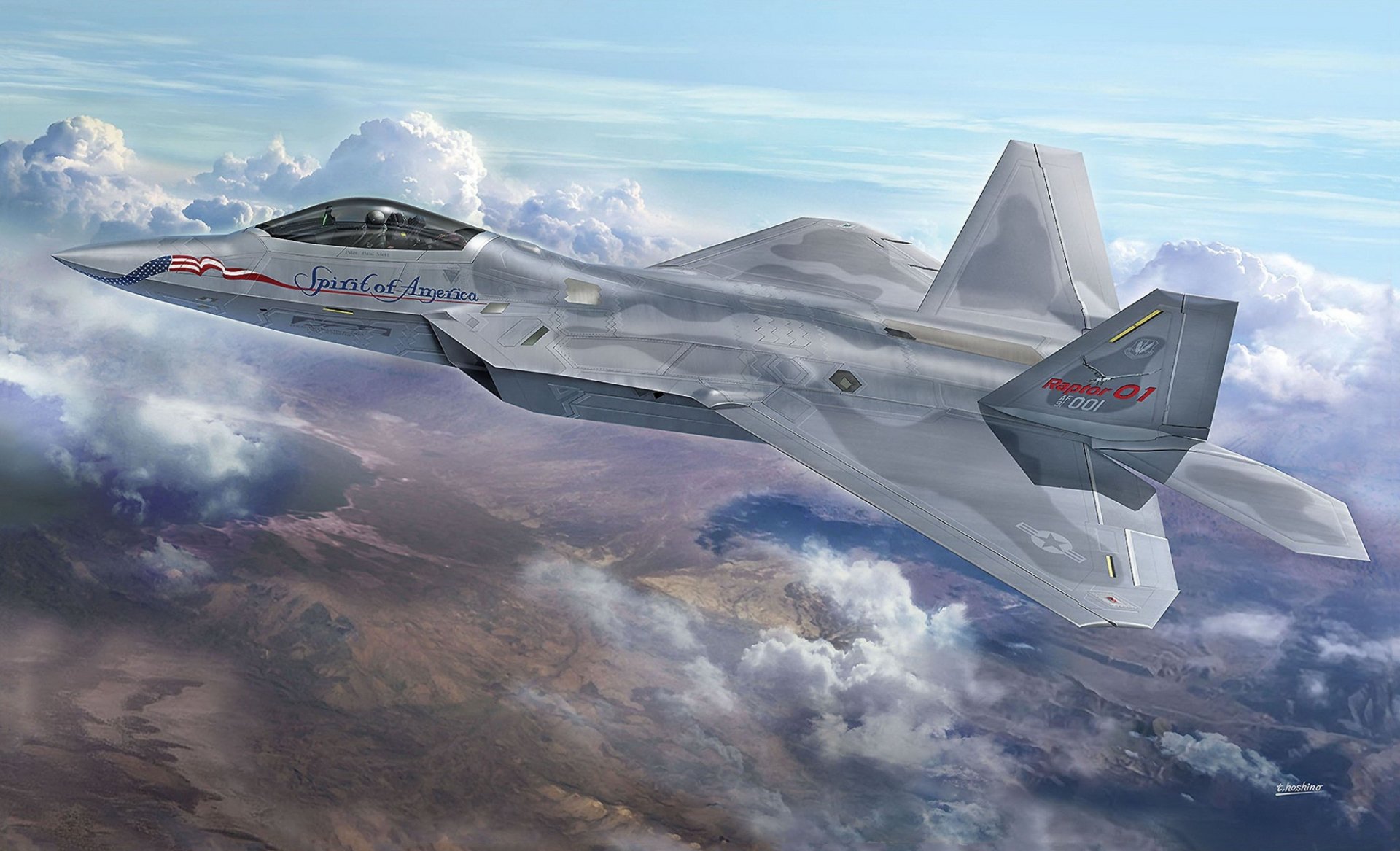 Download Jet Fighter Military Lockheed Martin F-22 Raptor HD Wallpaper