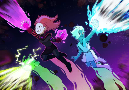 Mooncake (Final Space) Evra (Final Space) Ash Graven TV Show Final Space HD Desktop Wallpaper | Background Image