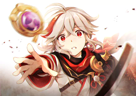 red eyes Kaedehara Kazuha (Genshin Impact) video game Genshin Impact HD Desktop Wallpaper | Background Image