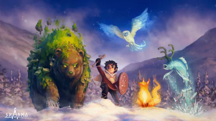 video game Skabma - Snowfall HD Desktop Wallpaper | Background Image