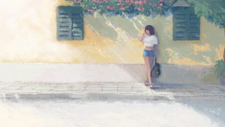 Anime girl anime girl HD Desktop Wallpaper | Background Image