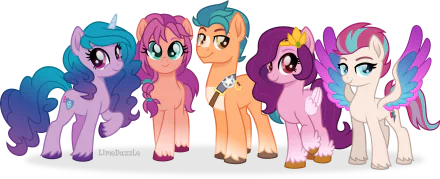 Pipp Petals Zipp Storm Izzy Moonbow Hitch Trailblazer Sunny Starscout movie My Little Pony: A New Generation HD Desktop Wallpaper | Background Image