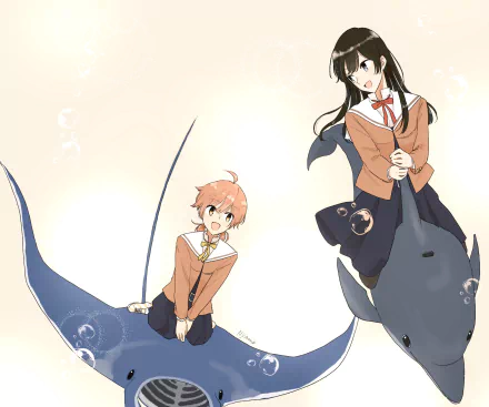 Touko Nanami Yuu Koito Anime Bloom into You HD Desktop Wallpaper | Background Image