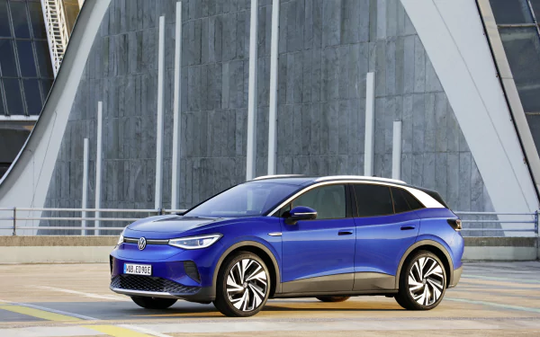 compact car electric car Volkswagen ID.4 Pro vehicle Volkswagen ID.4 HD Desktop Wallpaper | Background Image