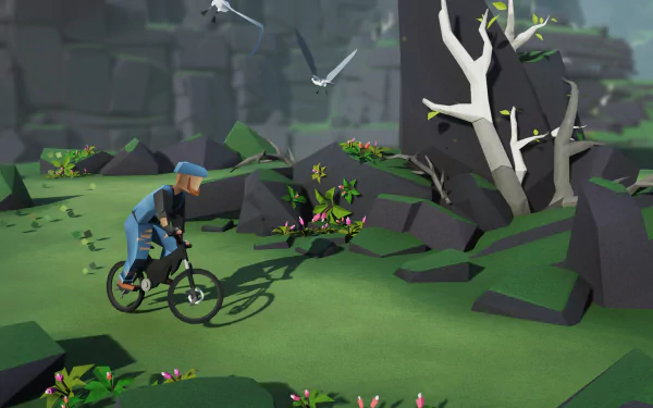 video game Lonely Mountains: Downhill HD Desktop Wallpaper | Background Image