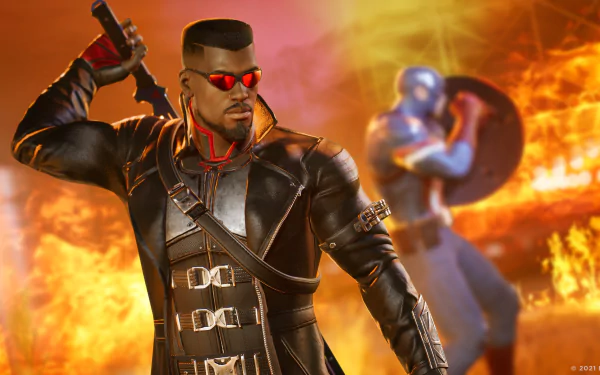 Captain America Blade (Marvel Comics) video game Marvel's Midnight Suns HD Desktop Wallpaper | Background Image