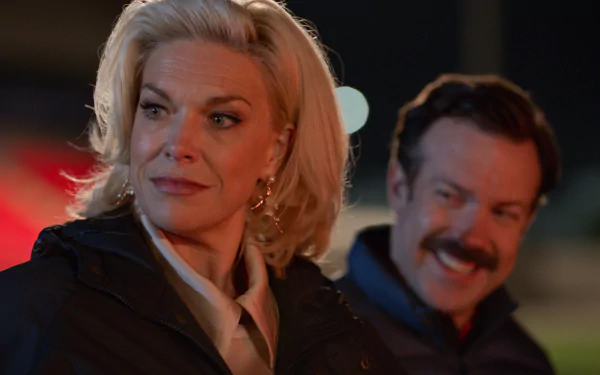 Hannah Waddingham Jason Sudeikis TV Show Ted Lasso HD Desktop Wallpaper | Background Image