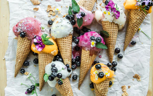 waffle cone food ice cream HD Desktop Wallpaper | Background Image