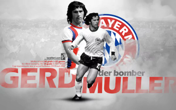 soccer FC Bayern Munich Germany National Football Team Gerd Müller Sports HD Desktop Wallpaper | Background Image
