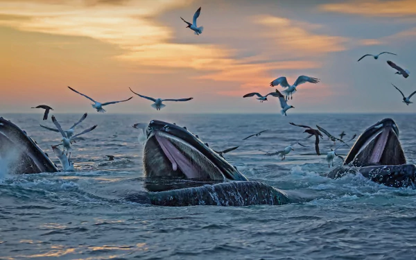  Humpback whales off the coast of Massachusetts by Eric Kulin