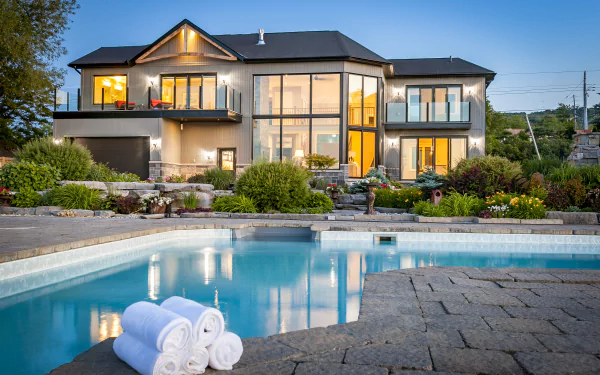 pool man made villa HD Desktop Wallpaper | Background Image