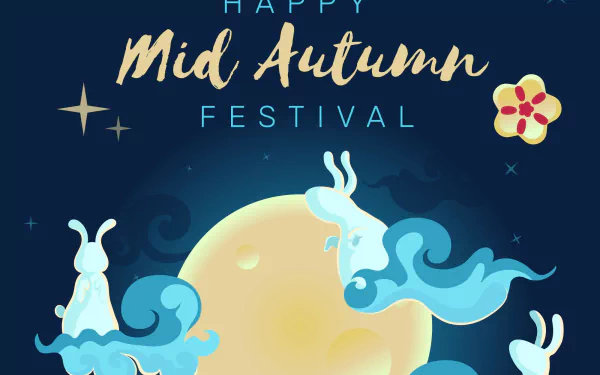 Moon Festival holiday Mid-Autumn Festival HD Desktop Wallpaper | Background Image