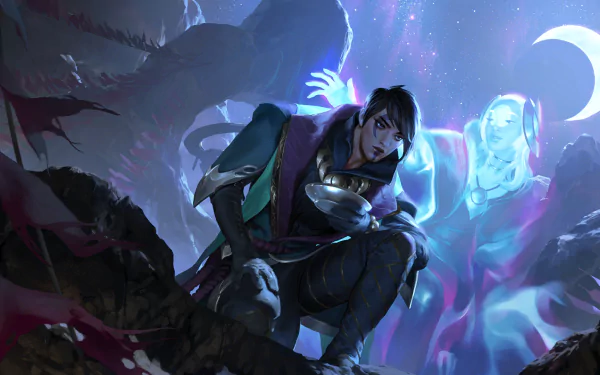 Aphelios (League Of Legends) video game Legends of Runeterra HD Desktop Wallpaper | Background Image