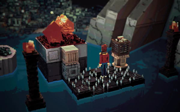 video game Bonfire Peaks HD Desktop Wallpaper | Background Image