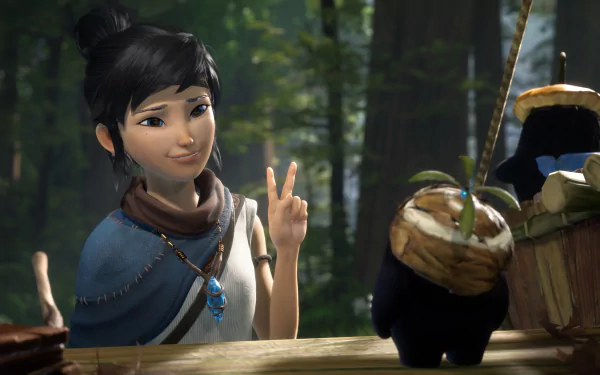 Kena (Kena: Bridge Of Spirits) video game Kena: Bridge of Spirits HD Desktop Wallpaper | Background Image