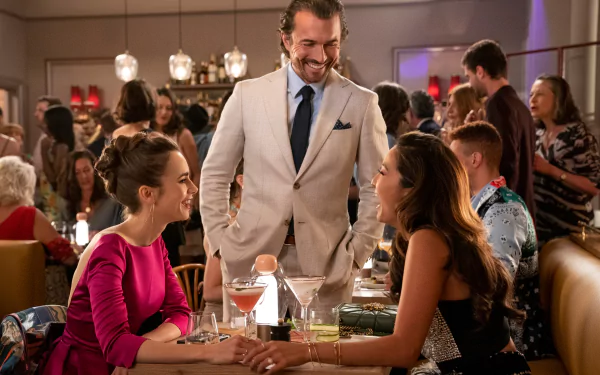 Ashley Park Lily Collins TV Show Emily in Paris HD Desktop Wallpaper | Background Image