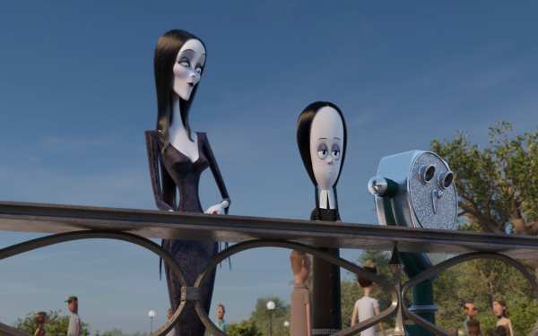 Movie The Addams Family 2 Morticia Addams Wednesday Addams HD Wallpaper | Background Image