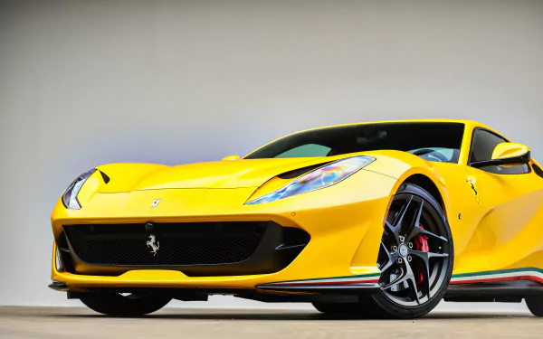 yellow car supercar vehicle Ferrari 812 Superfast HD Desktop Wallpaper | Background Image