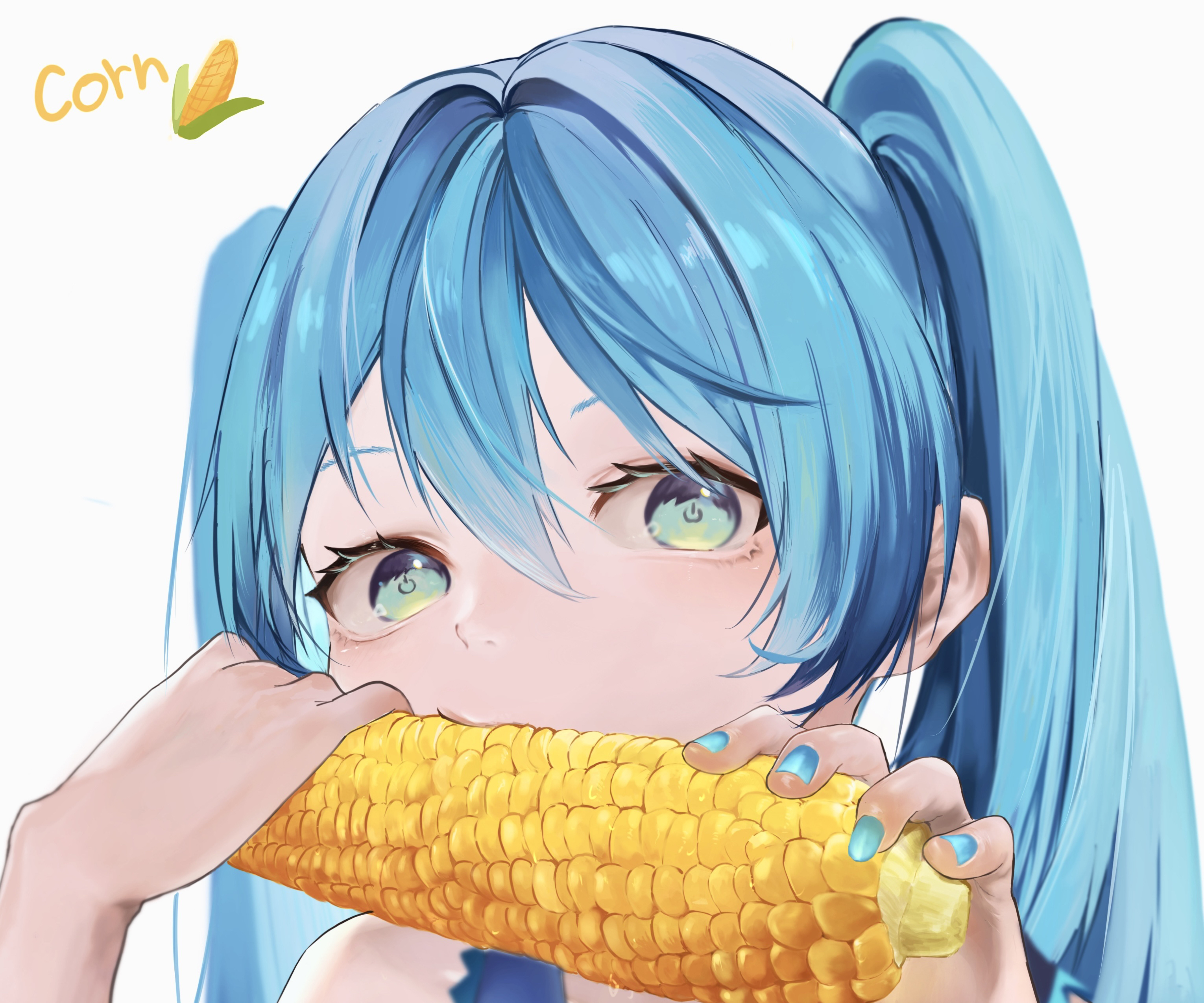 Premium Vector | Corn kernel anime angry vector cartoon character