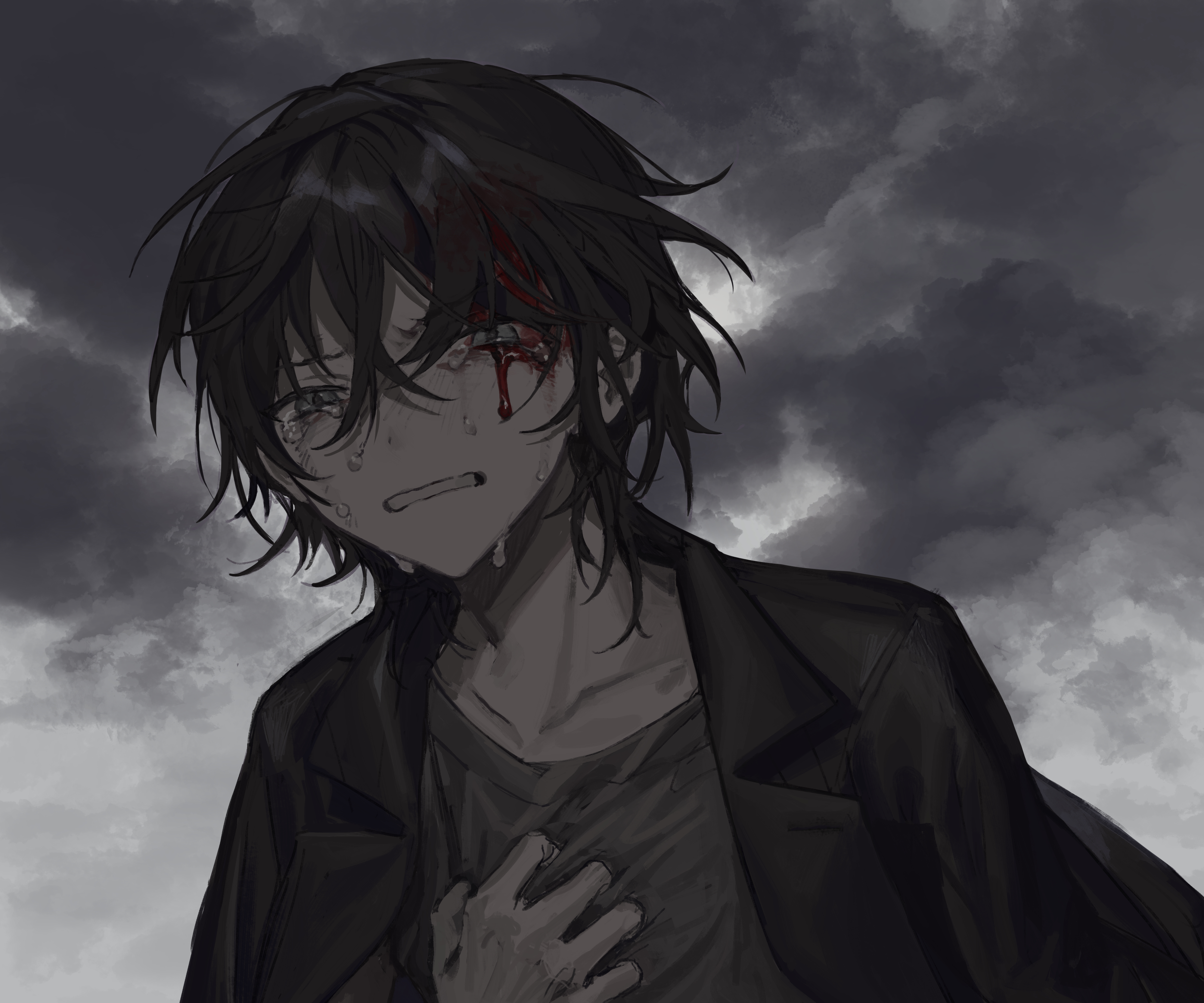 Anime picture hd, Anime boy sketch, Anime art dark