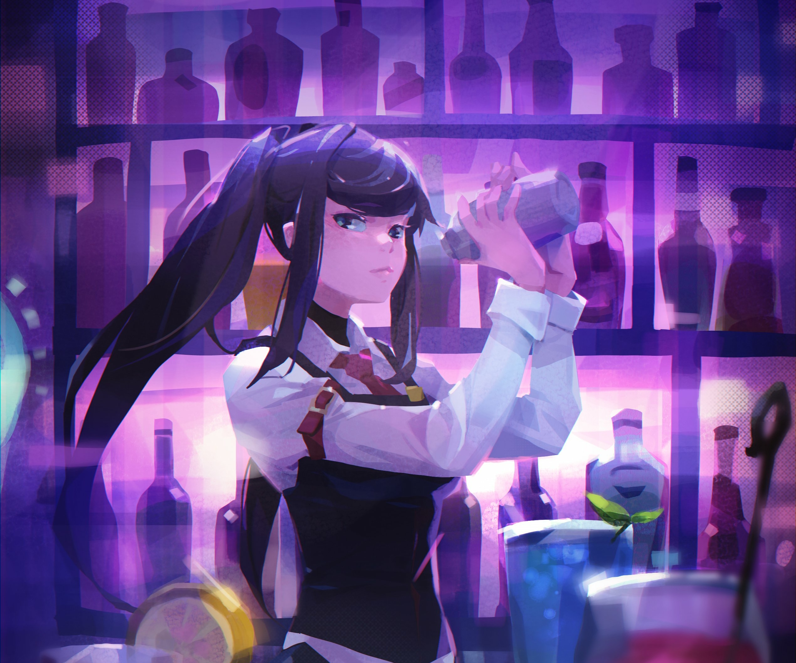 Video Game VA-11 Hall-A: Cyberpunk Bartender Action HD Wallpaper | Background Image