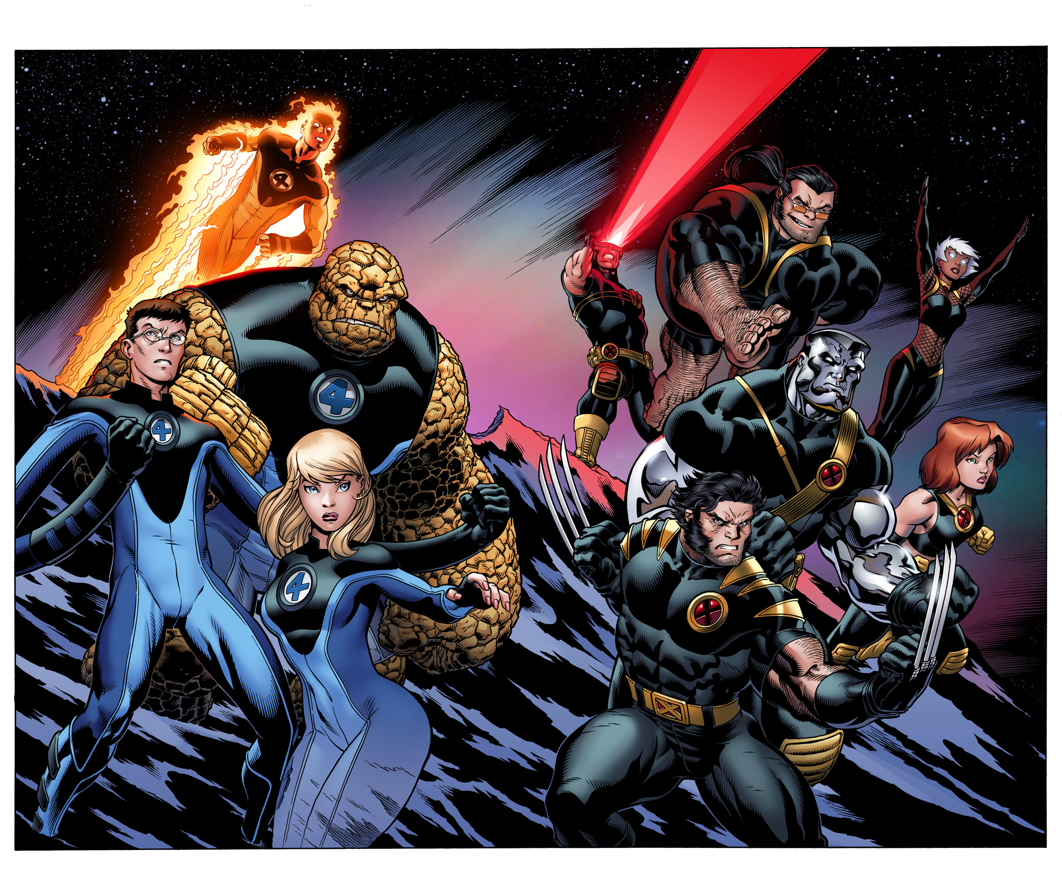 Comics Ultimate X-Men / Fantastic Four HD Wallpaper by Ed McGuinness