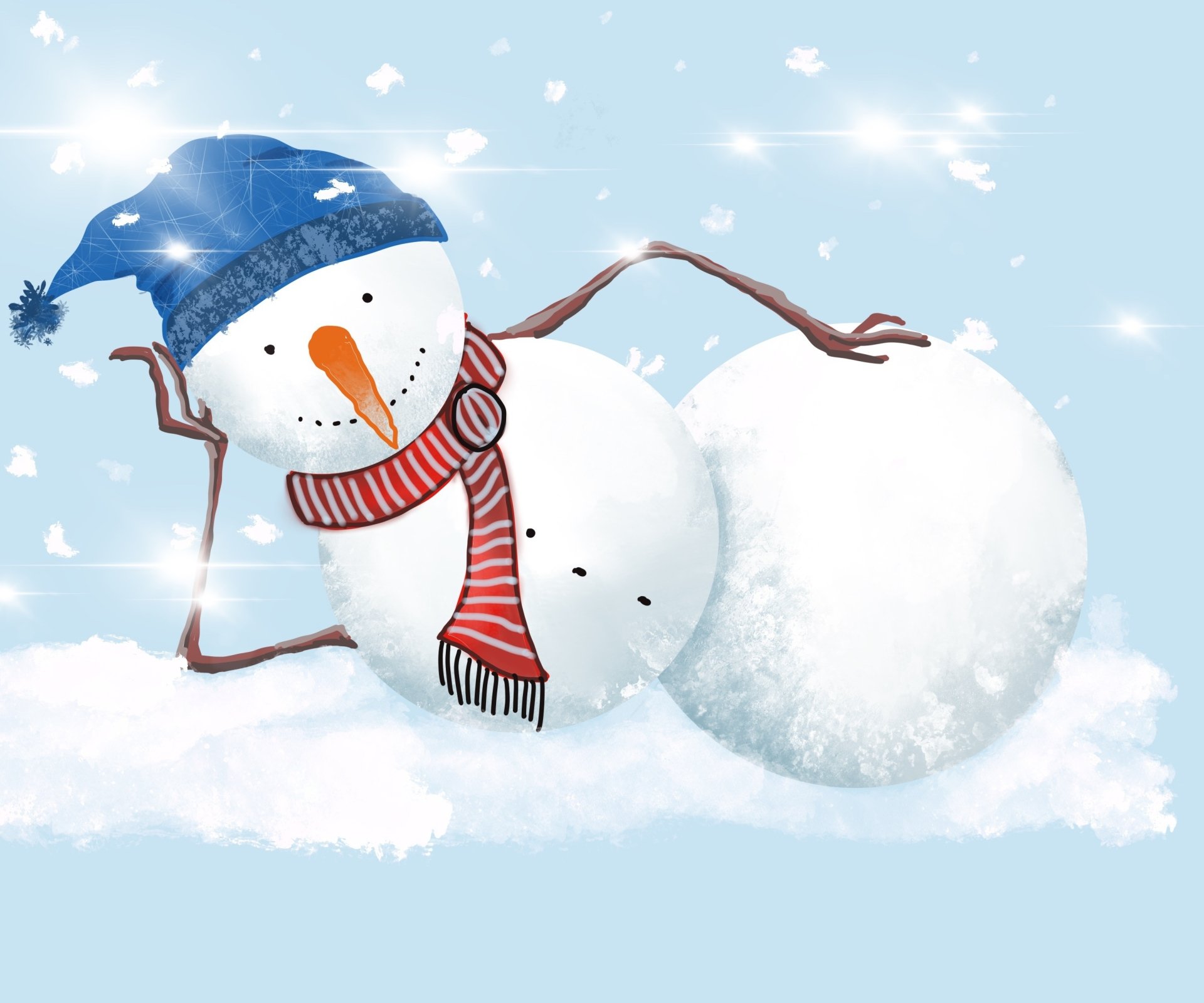 Download Artistic Snowman HD Wallpaper by Oliver Gibbs