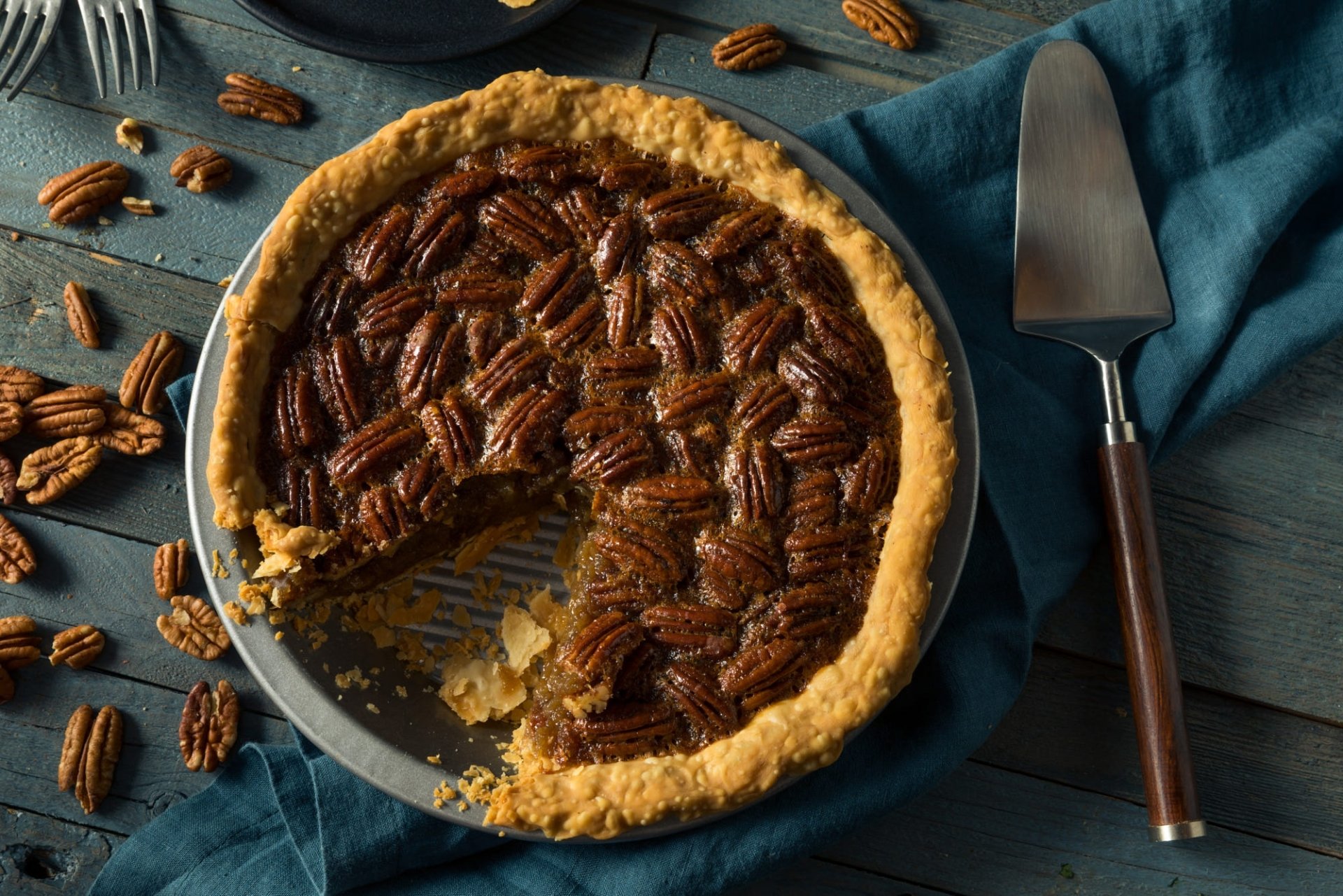Download Walnut Food Pie HD Wallpaper