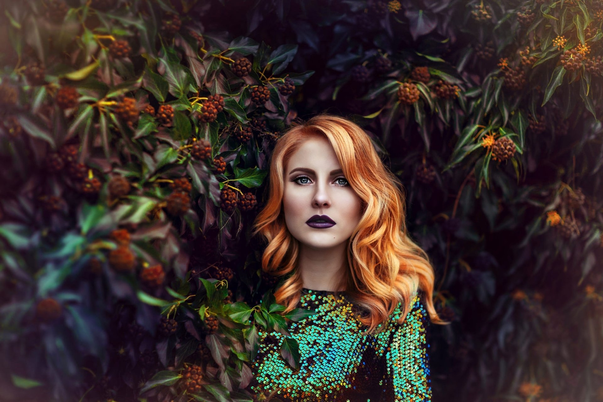 Download Lipstick Redhead Woman Model HD Wallpaper by Melanie Dietze