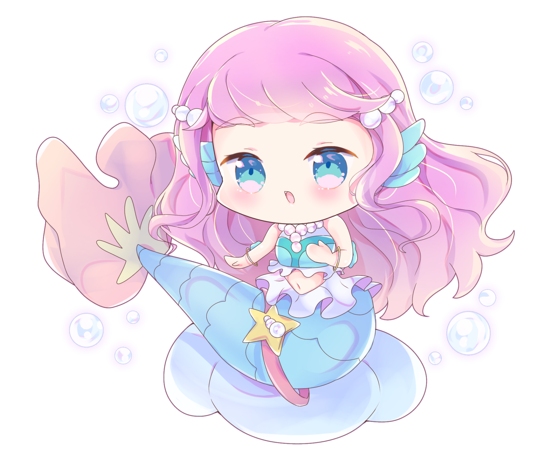 Download Pink Hair Mermaid Laura (Pretty Cure) Anime Tropical-Rouge! Pretty Cure HD Wallpaper